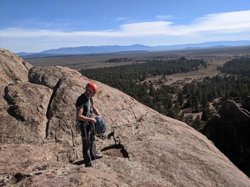After topping out Chicken Heads, take a second to enjoy the view, then walk off the East side of the formation.