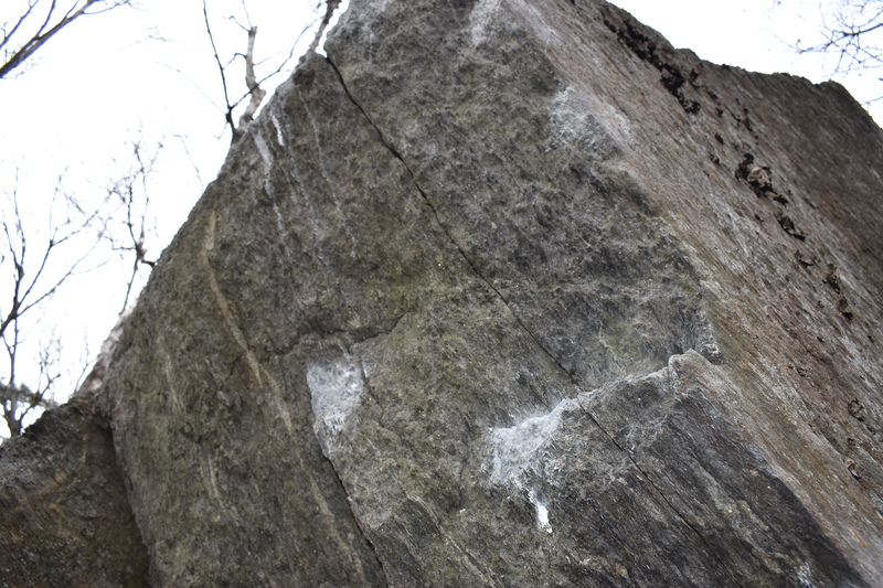 Photo of the two upper holds used for gaining the lip.