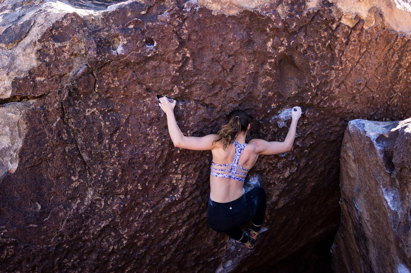 Lo looking strong on her way to the top of Sign of the Cross (V3)