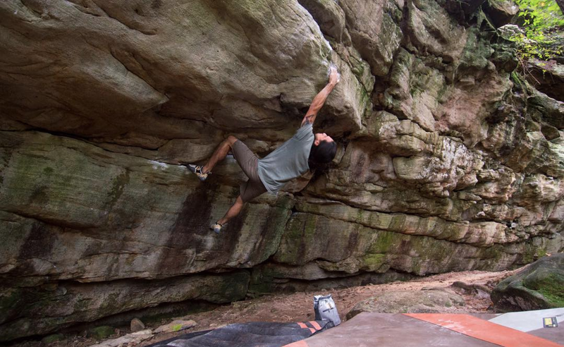 this is the move to the sloper before the final jump to the end jug