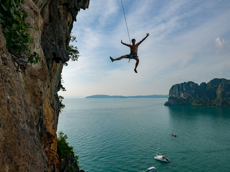Enjoying a victory swing on Fit to be Thai'd