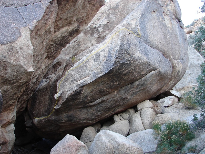 Long overhanging traverse.
