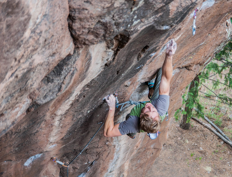 Mikael on the crux stab of Steel Reserve