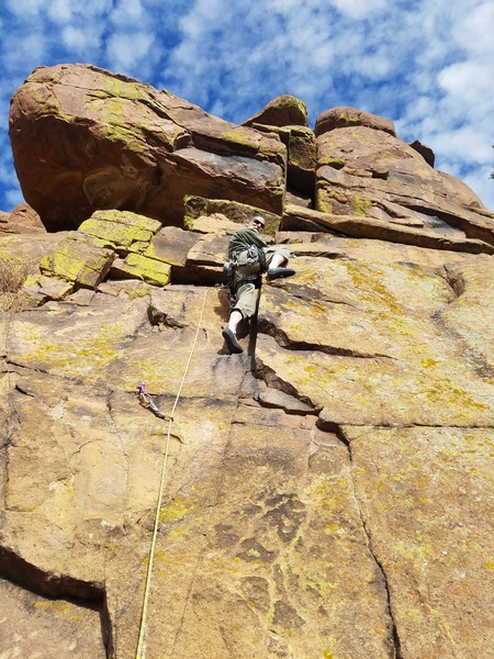 Brent Bingham cruising the first ascent.