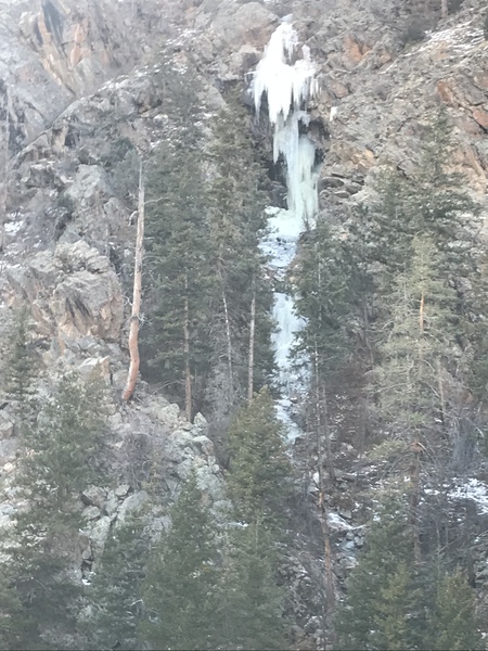 Condition photo 30 December 2017. The river is not frozen, so the approach involves a water crossing.
