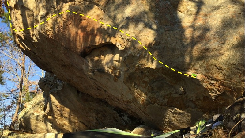 Don't Drop Till You Rock. The start hold is marked with the green line.