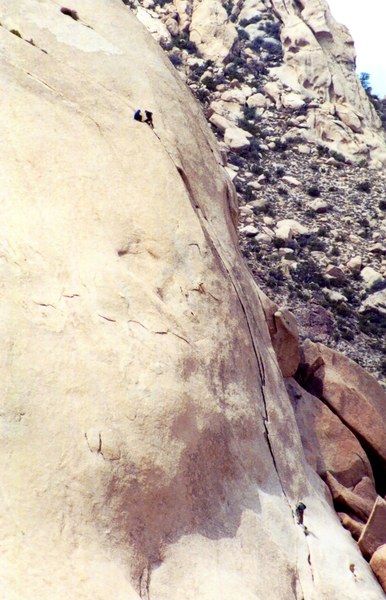 Clay Trager and Mary Jo Dungfelder at second belay, Don Porter and Gary Schenk hot on their tail.