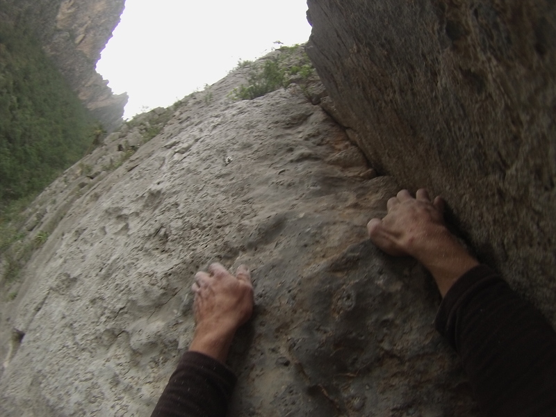 Pic of the crux via GoPro, 2017.
