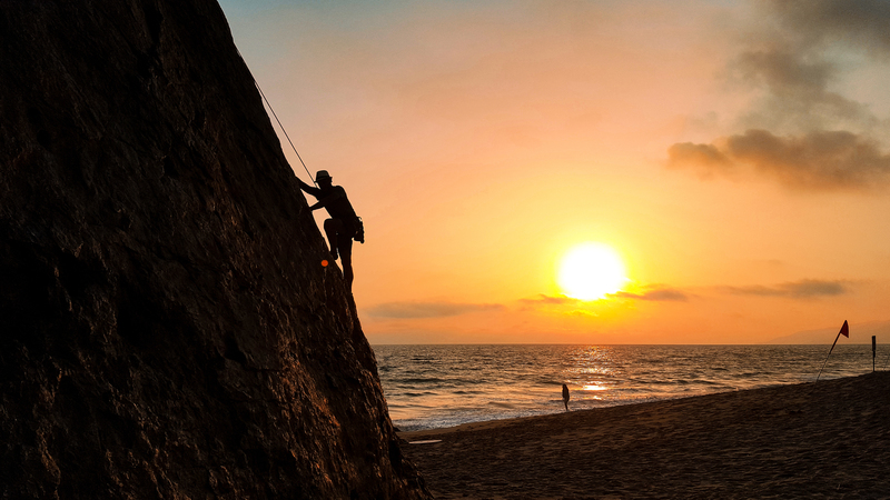 The arete at sunset.