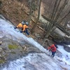 Isaiah and Aaron soloing up the first fall - 1/6/2018.