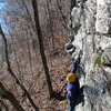 Making the clip on...<br>
<br>
Kid Icarus (5.9+) S<br>
Cherokee Bluffs, Alabama<br>
<br>
Photo Credit: Nolan Fulton
