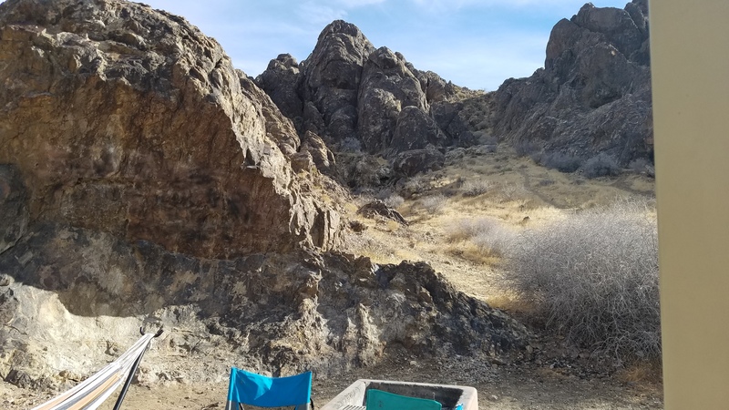View of the Corner Crag from campsite 12.