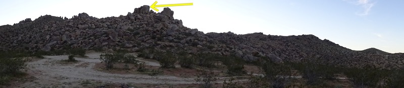 Arrow pointing the the block where you can find High Desert Hospitality.