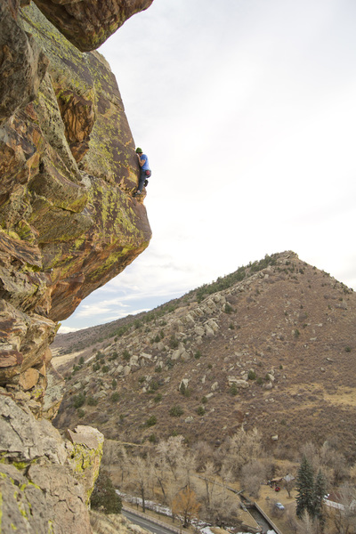 A free solo of this route.
<br>
<br>
Photo by Keith North.