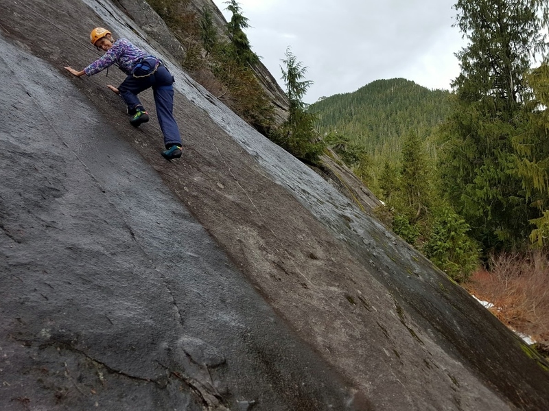 Cathy finding the dry line on Tidbits pitch 1.