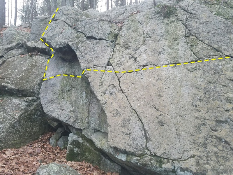 The line, the start is not viewable. The start is the far right part of this crack.