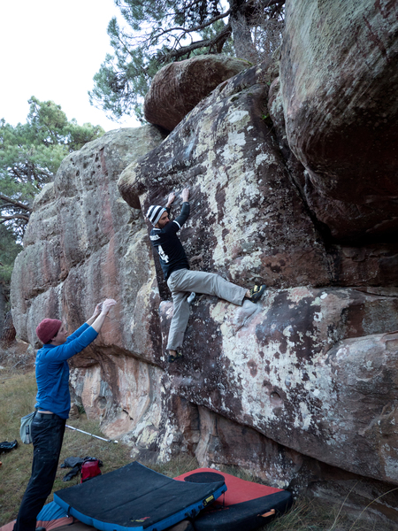 Roberto demonstrating the beta on La Placa Negra