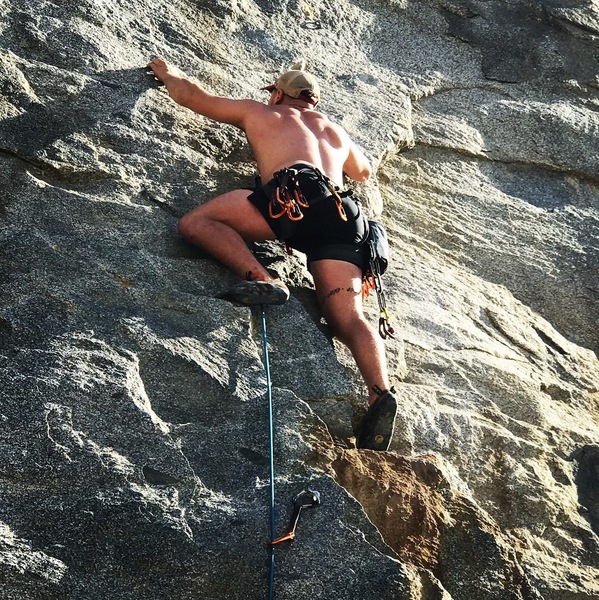 Leading a 5.10c