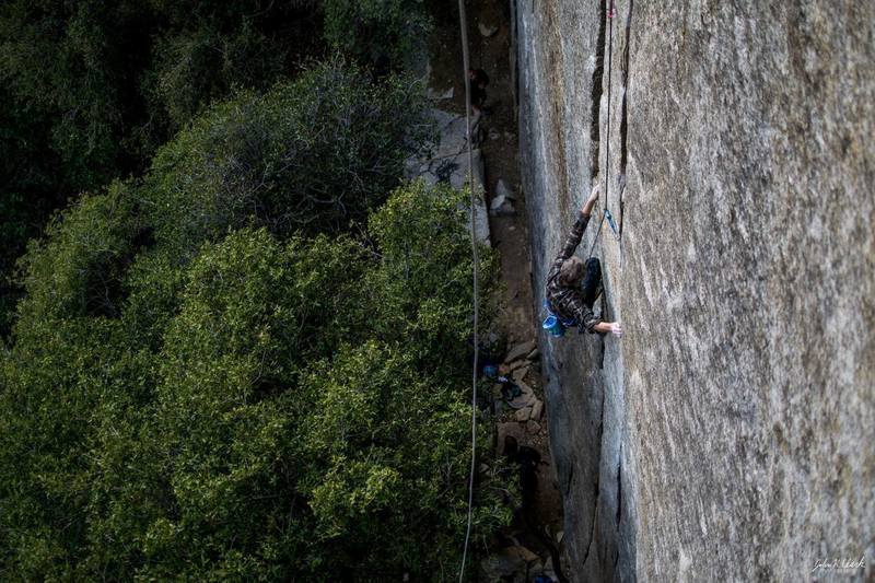 Ron Skelton throwing down a 77th birthday follow after taking a whip off the crux on lead.