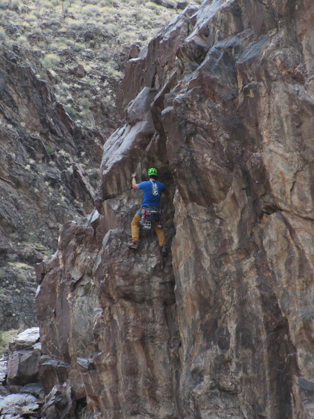 climbing out of dihedral near top of climb
<br>
photo cred: leah titcomb