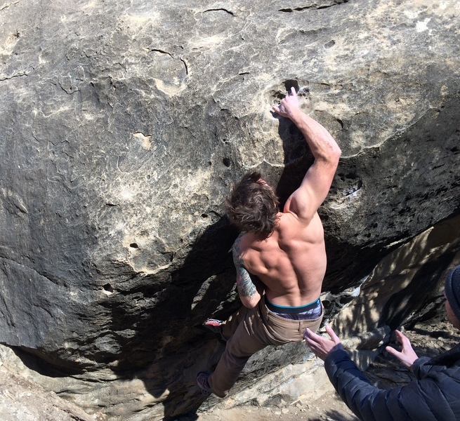AH pulling out of the overhang. Out of the way Jack Nadiak!