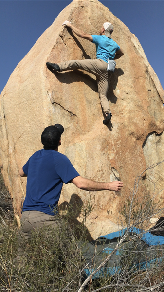 Easier topout after the balancy crux