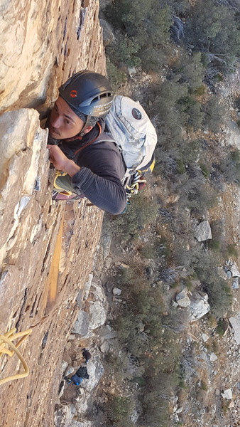 Gaylen following near the top of the 2nd pitch.