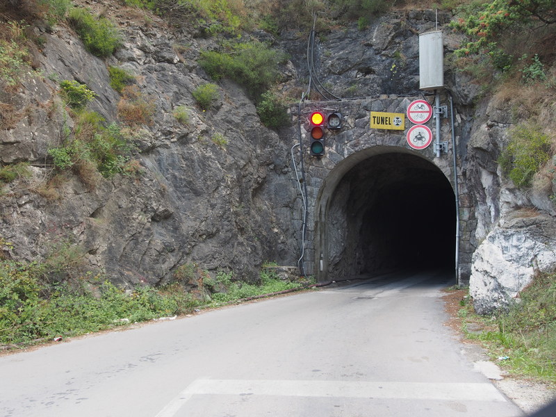 One-Way, One-lane, 1 1/2 km-long tunnel on the way to Sveta Nedilja