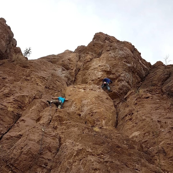 Rock Climb Scott's Favorite Warm Up Climb, Las Cruces Area Climbing