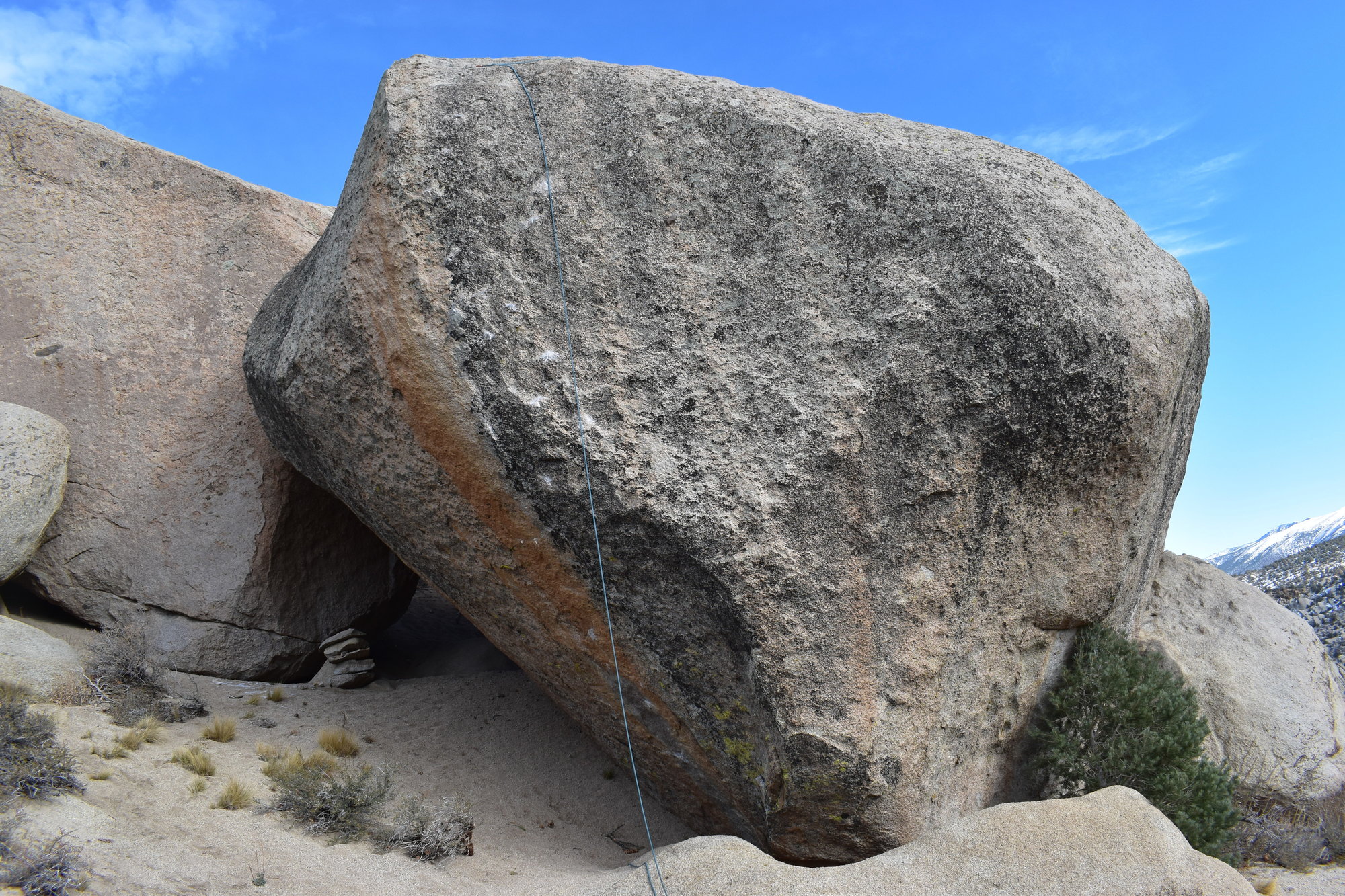 The huge boulder.