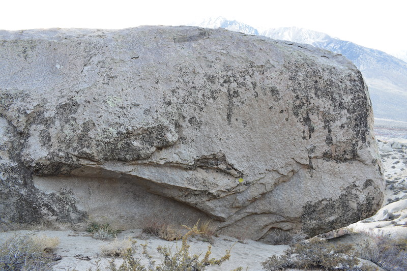 The boulder's south face.