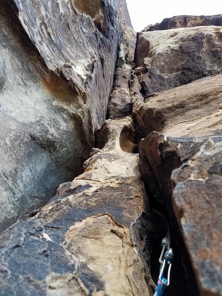 Looking up from the start of pitch 2.