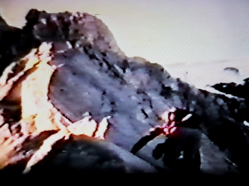 Starting up the NW Ridge just above Ravelin Col (from Super 8mm movie film)