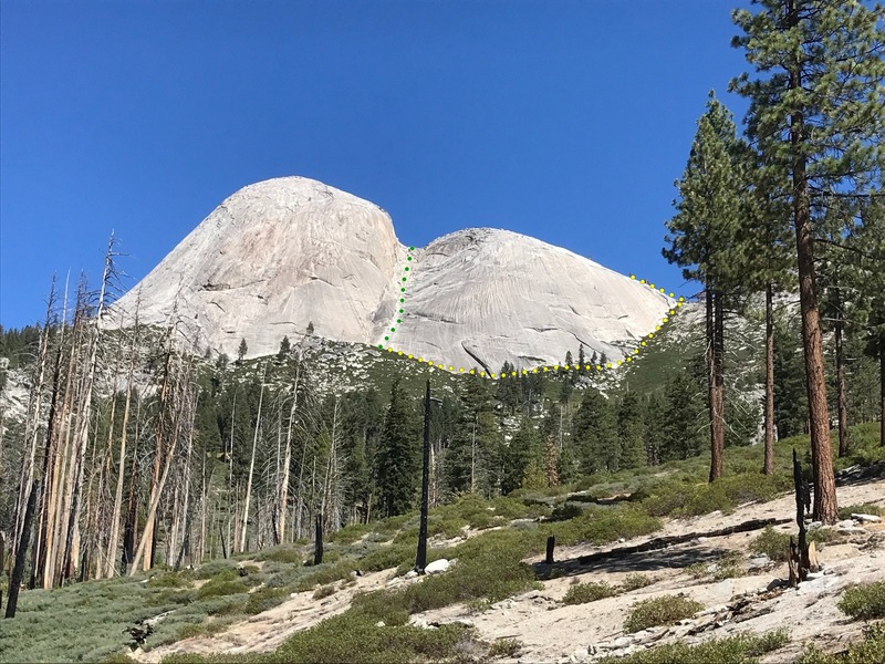 An alternate approach up the west side gully is possible.
<br>
Guidebook says class 3, I thought it was class 4. Very clean, worth the extra effort.