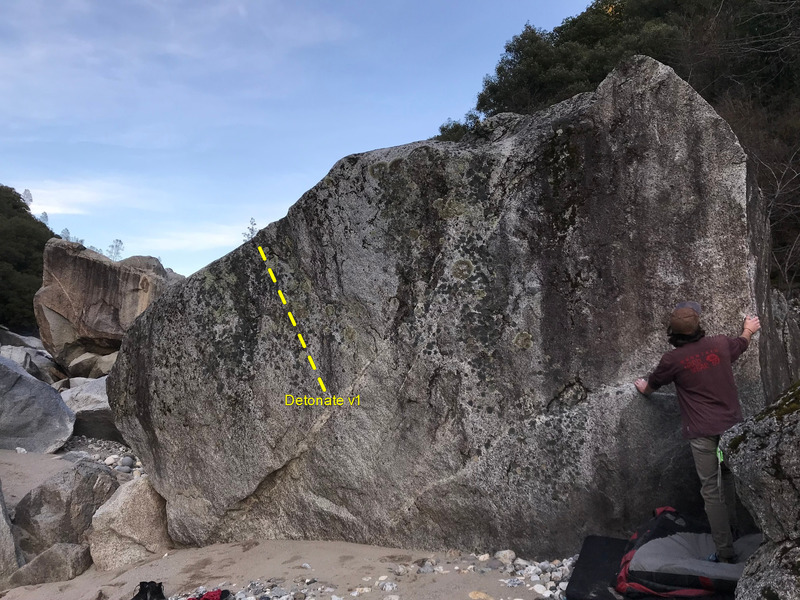 Dynamite boulder, just right of Smooth Operator