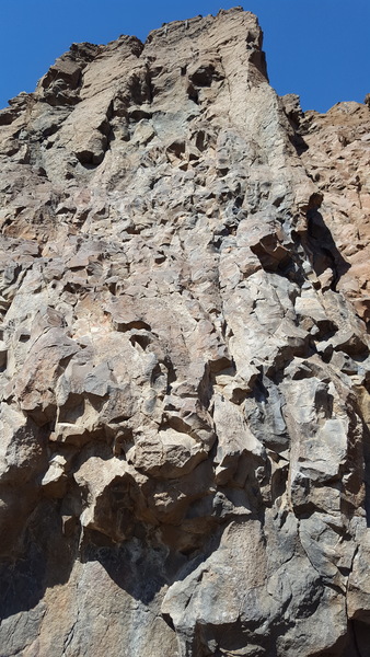 White rock left of the crack