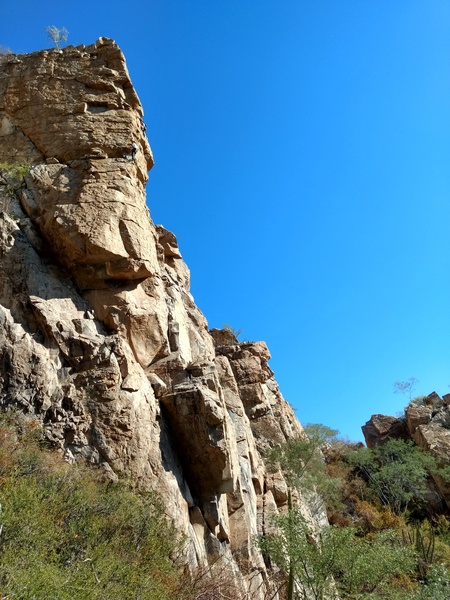 Sebastian and James on the first ascent of Turantula Baja