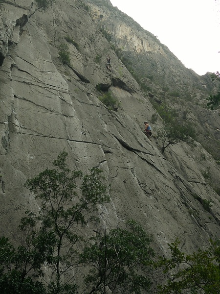 in between cruxes of different types. stiff route for the grade!
