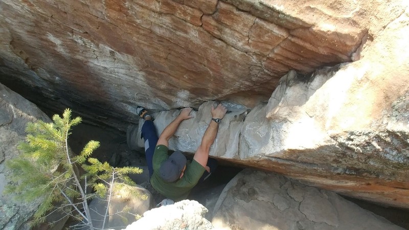 Eric C. sending the route.