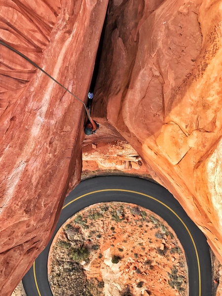 Maleea throws a stack in. Rad climb