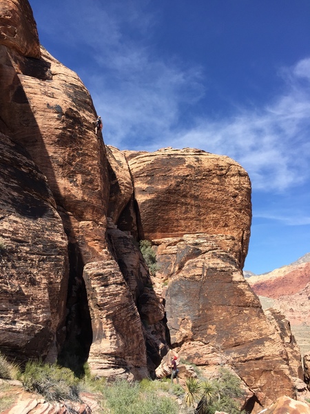 High up on a perfect day.