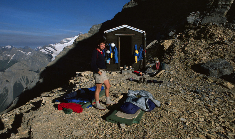 We slept outside that 2nd night as another group was there and would be getting up early. Ironically the pack rats left us alone as their thinking was that the booty was to be found in the hut not out in the gravel.