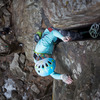 Climber Kristina Suorsa<br>
Photo by Anthony Johnson