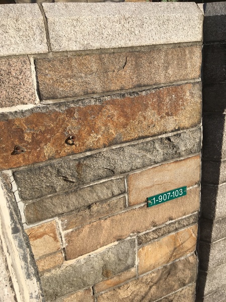 Random anchors near the top of the very short dihedral by the 72nd Street stairs (West face)