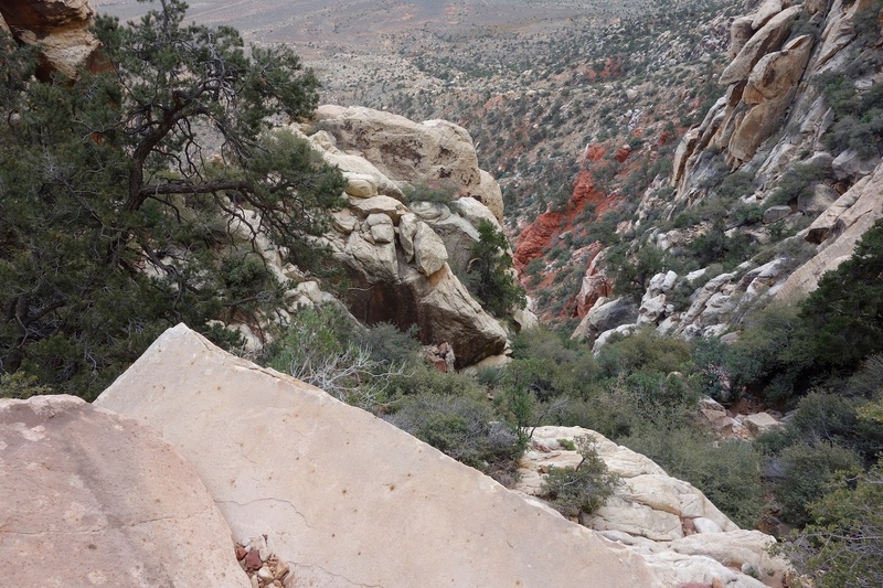 Descent: Descend gully to descender's right of White Rot Gully. A rappel is at the base.