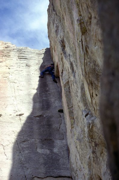 Depending on how you rotate this image: one minute, he's crawling on the floor. Next, he's dangling from the ceiling.