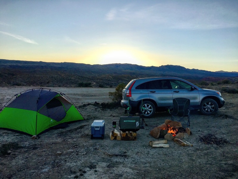 St. George BLM camping off the Bear Paw Poppy Trailhead.