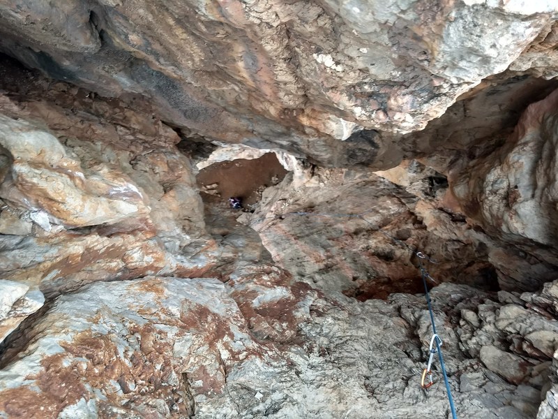 Looking back down from the anchor.
