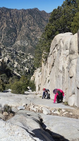 HUGE INCLINED SLABS, ALONG SLOT WASH ROUTE