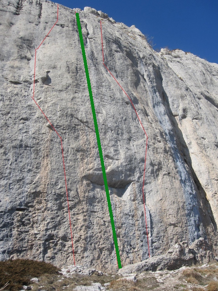 The line is in green.